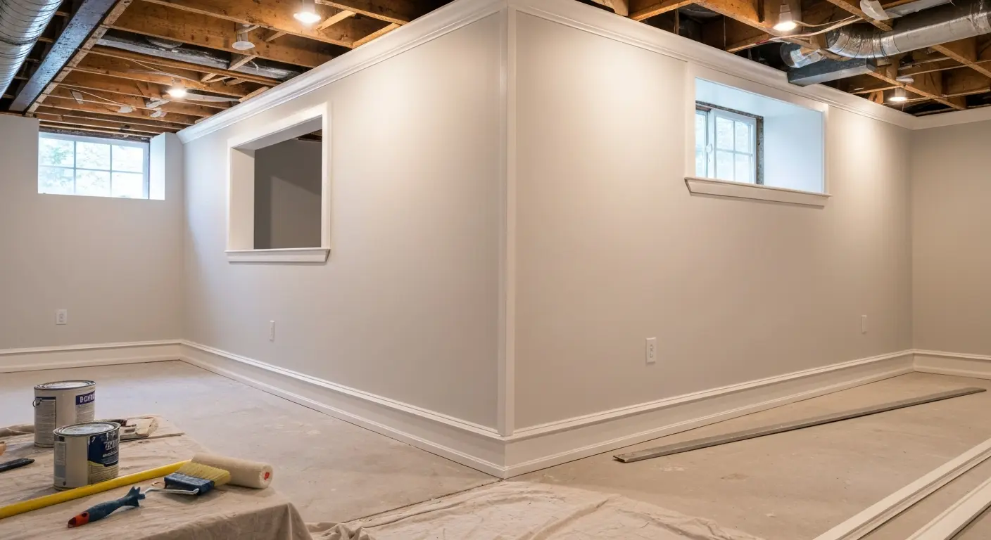 Interior trim and basement painting