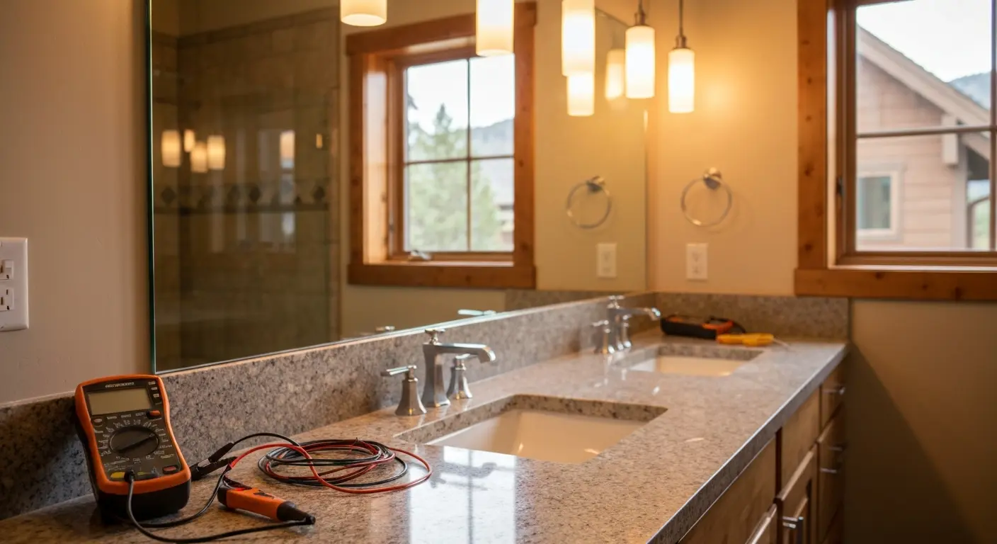 Bathroom lighting and fixture installation