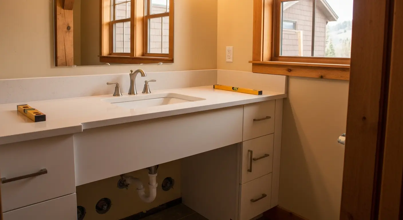Bathroom vanity installation