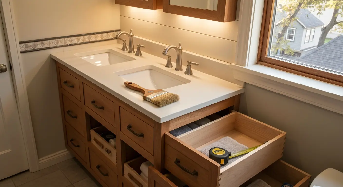 Custom vanity cabinet