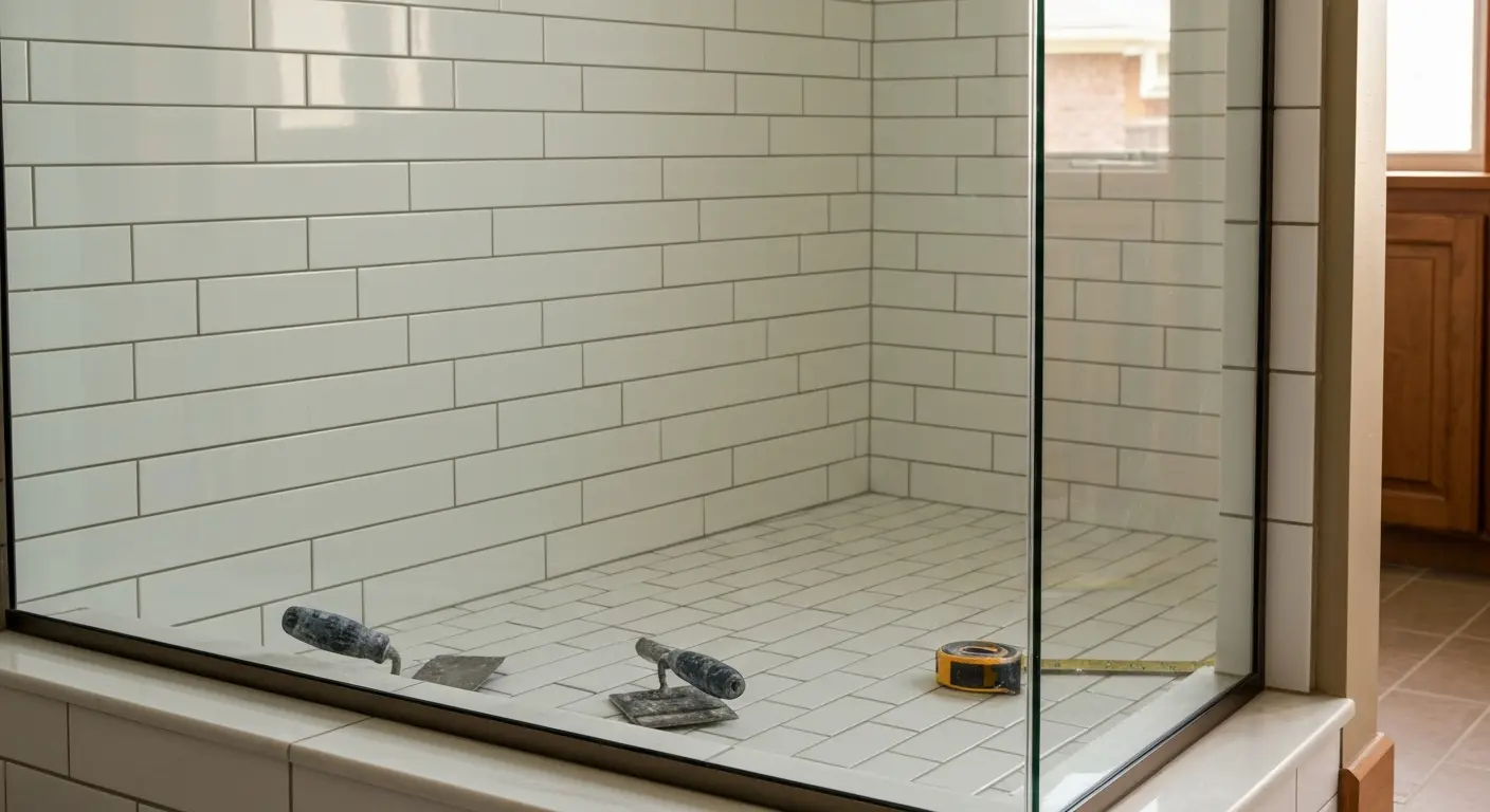 Tile shower installation
