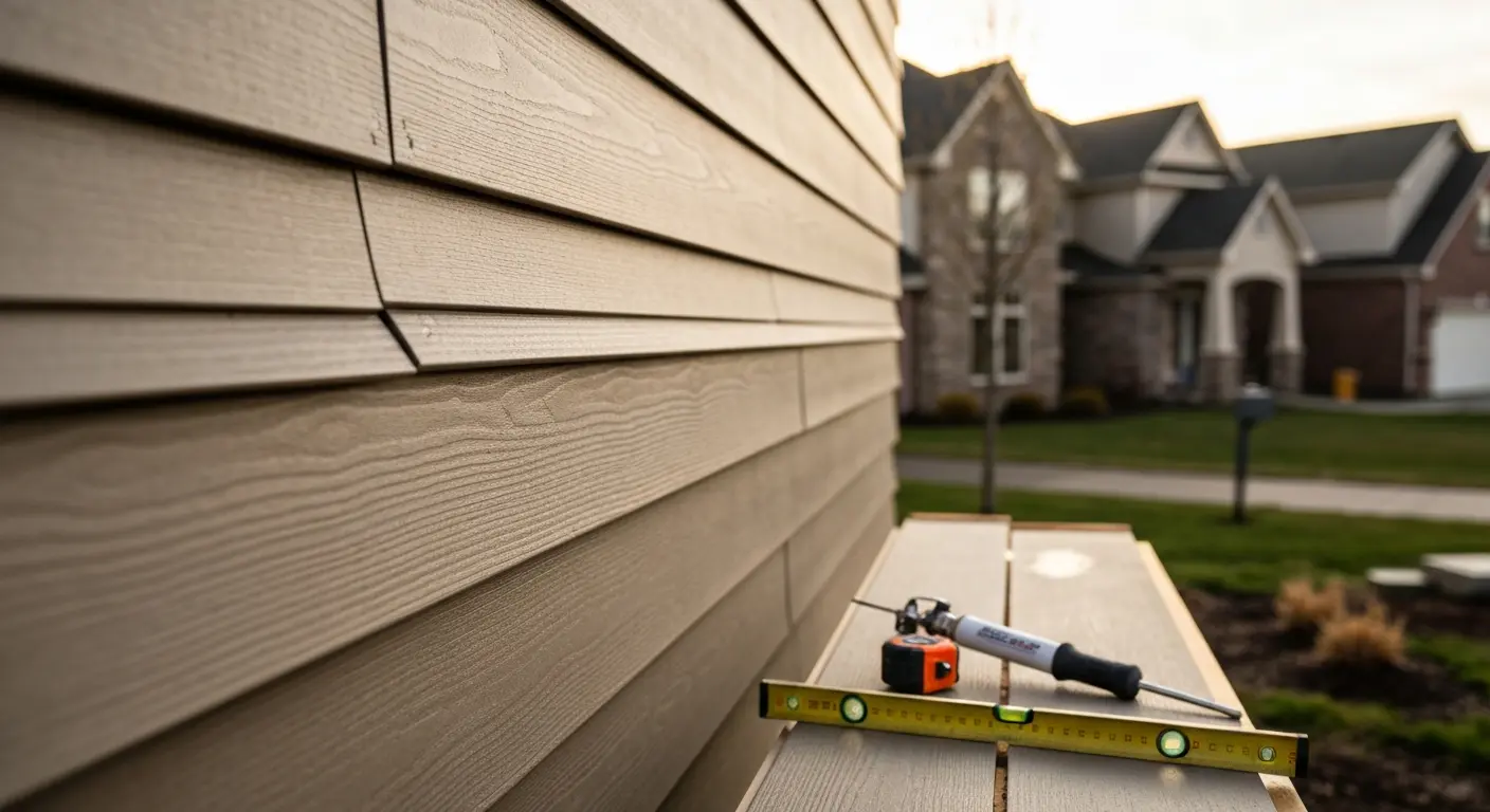 Siding installation project