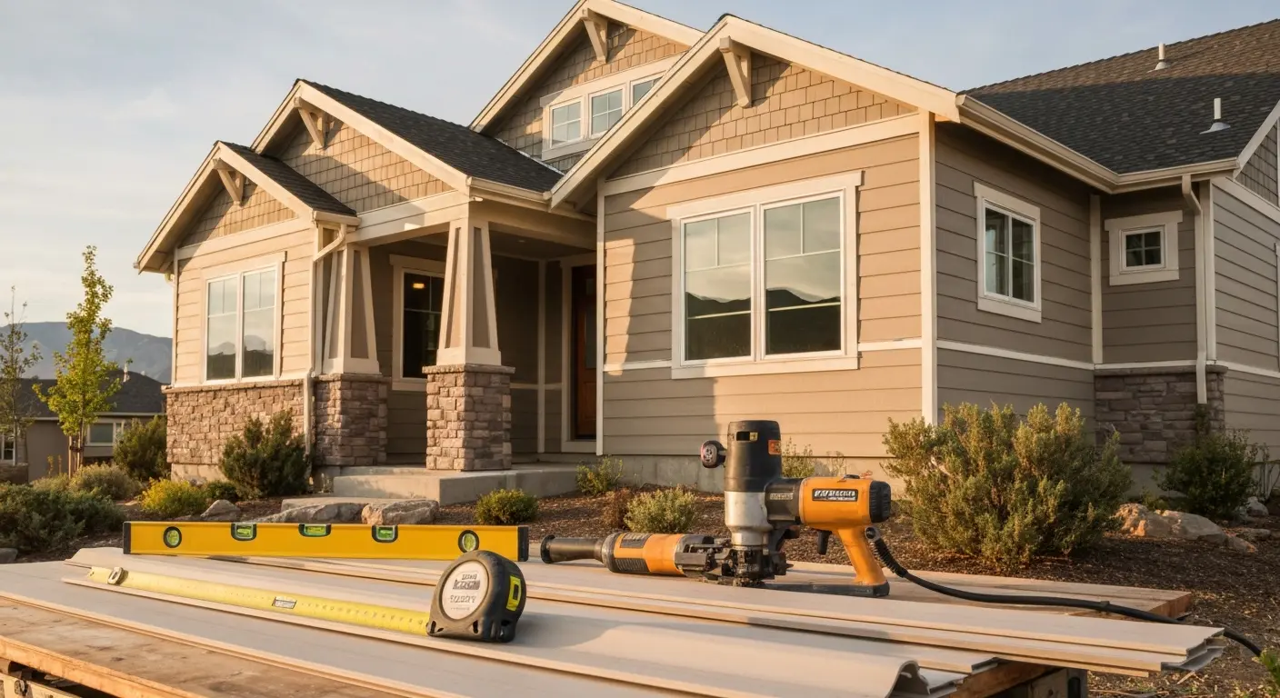 Siding installation project