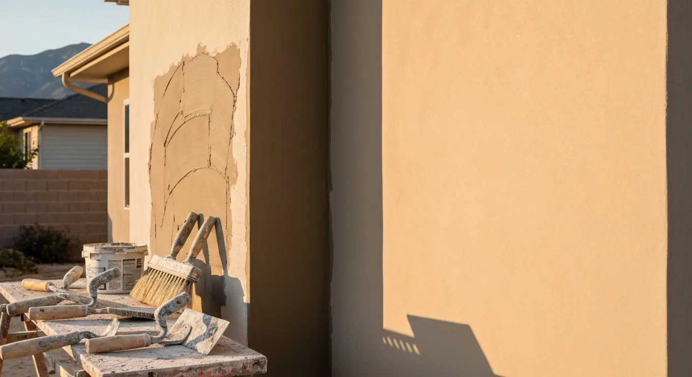 Stucco repair work