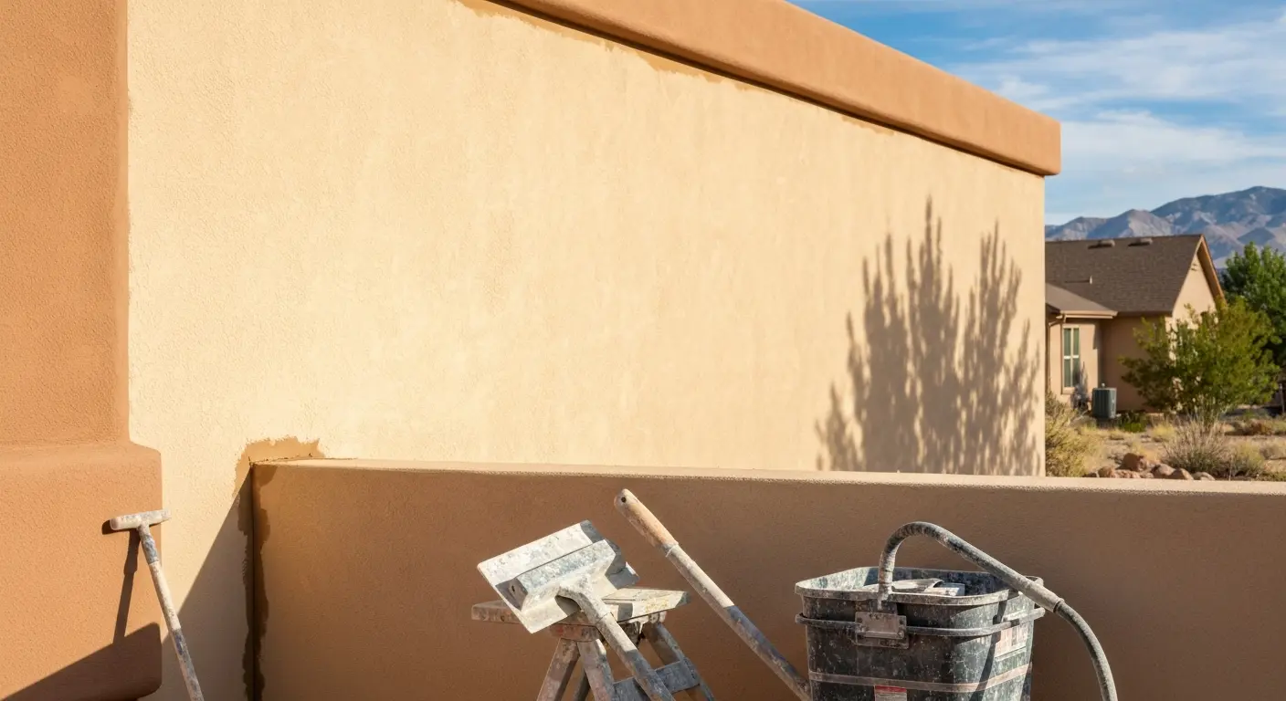 Stucco installation project