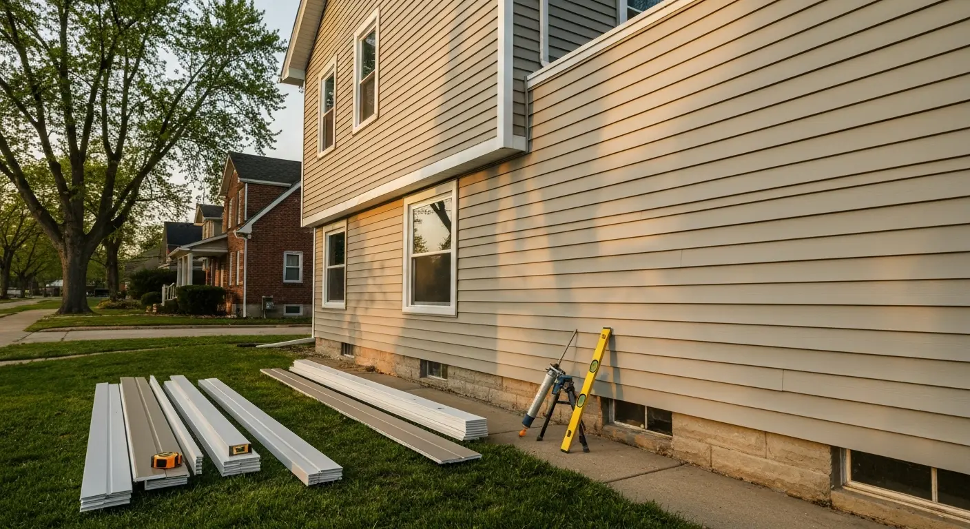 Siding installation project