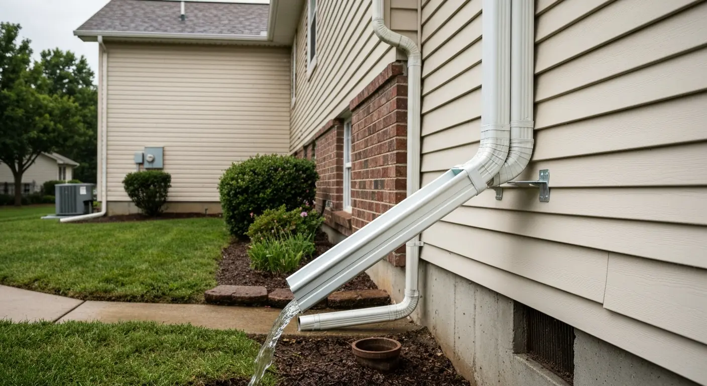 Downspout extension for proper water drainage