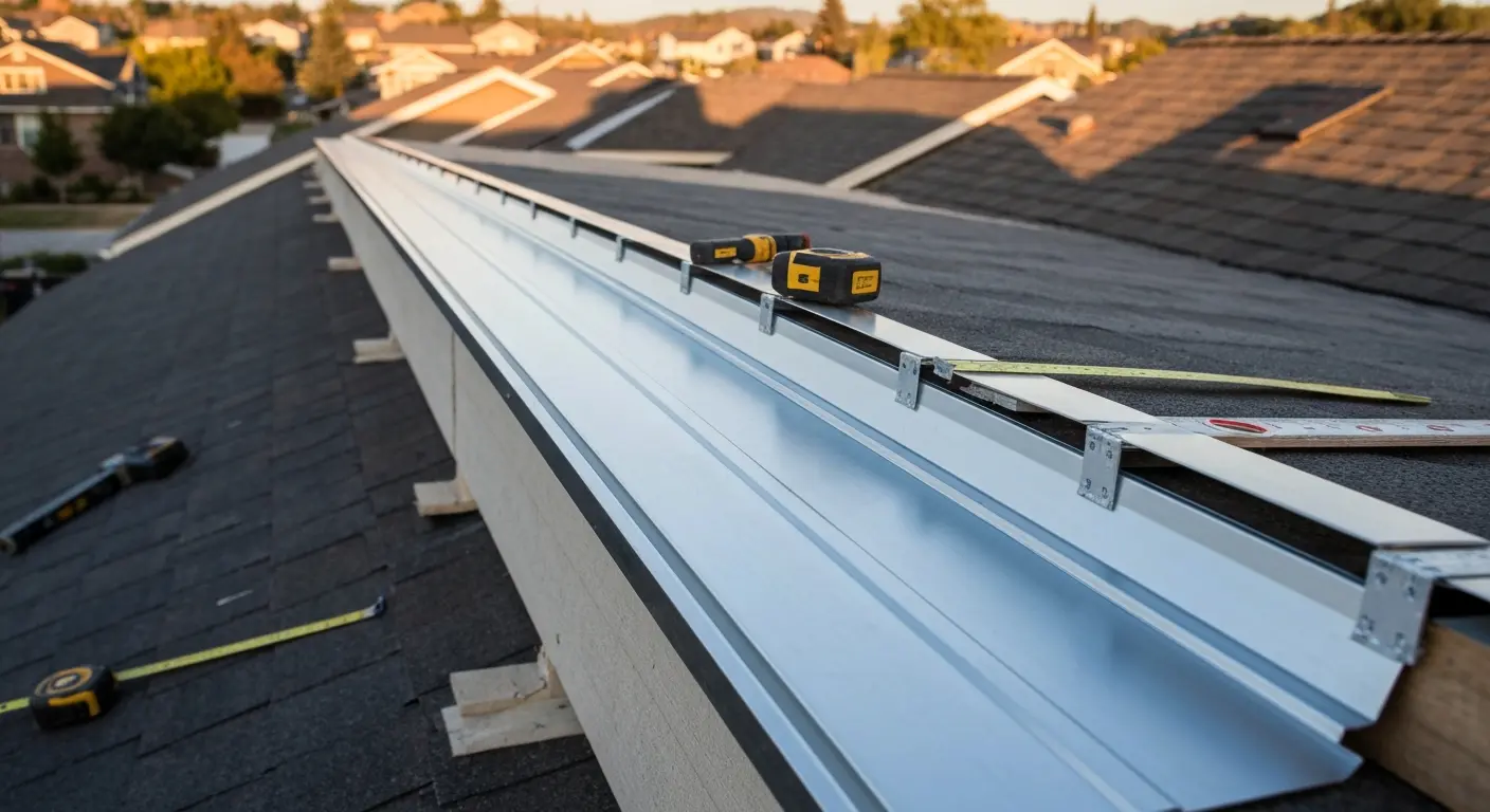 Soffit installation project