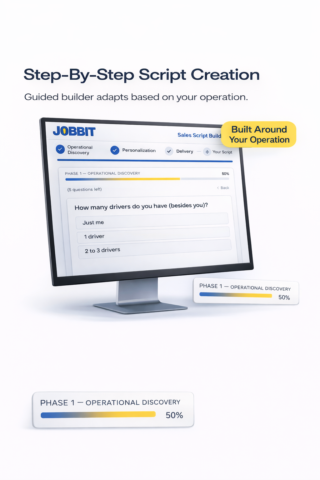 Step by step builder preview