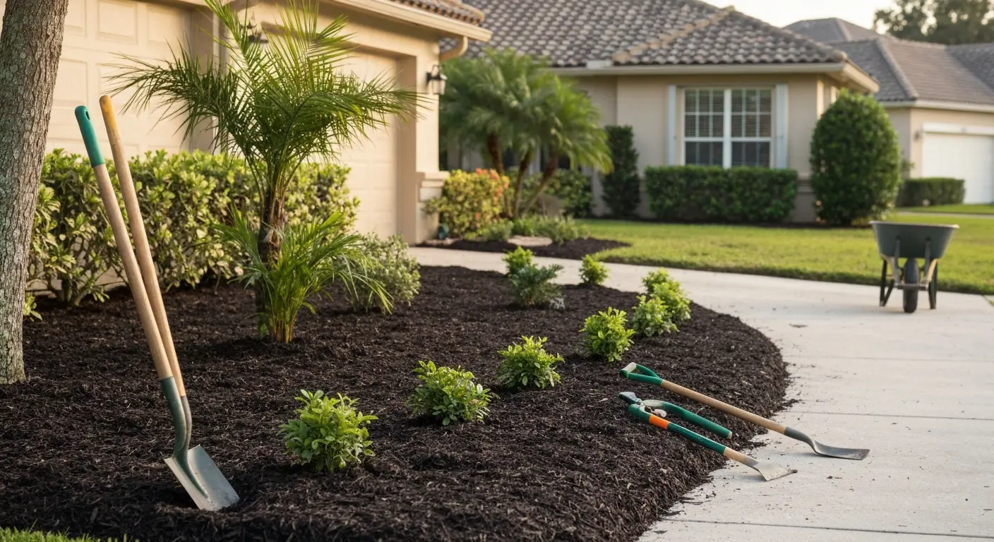 Residential garden bed installation