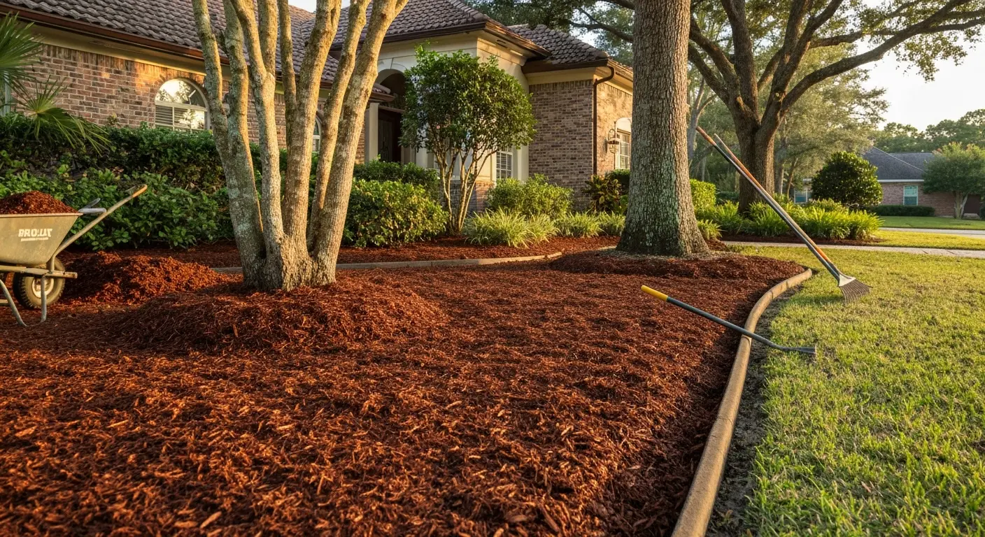 Decorative mulch installation