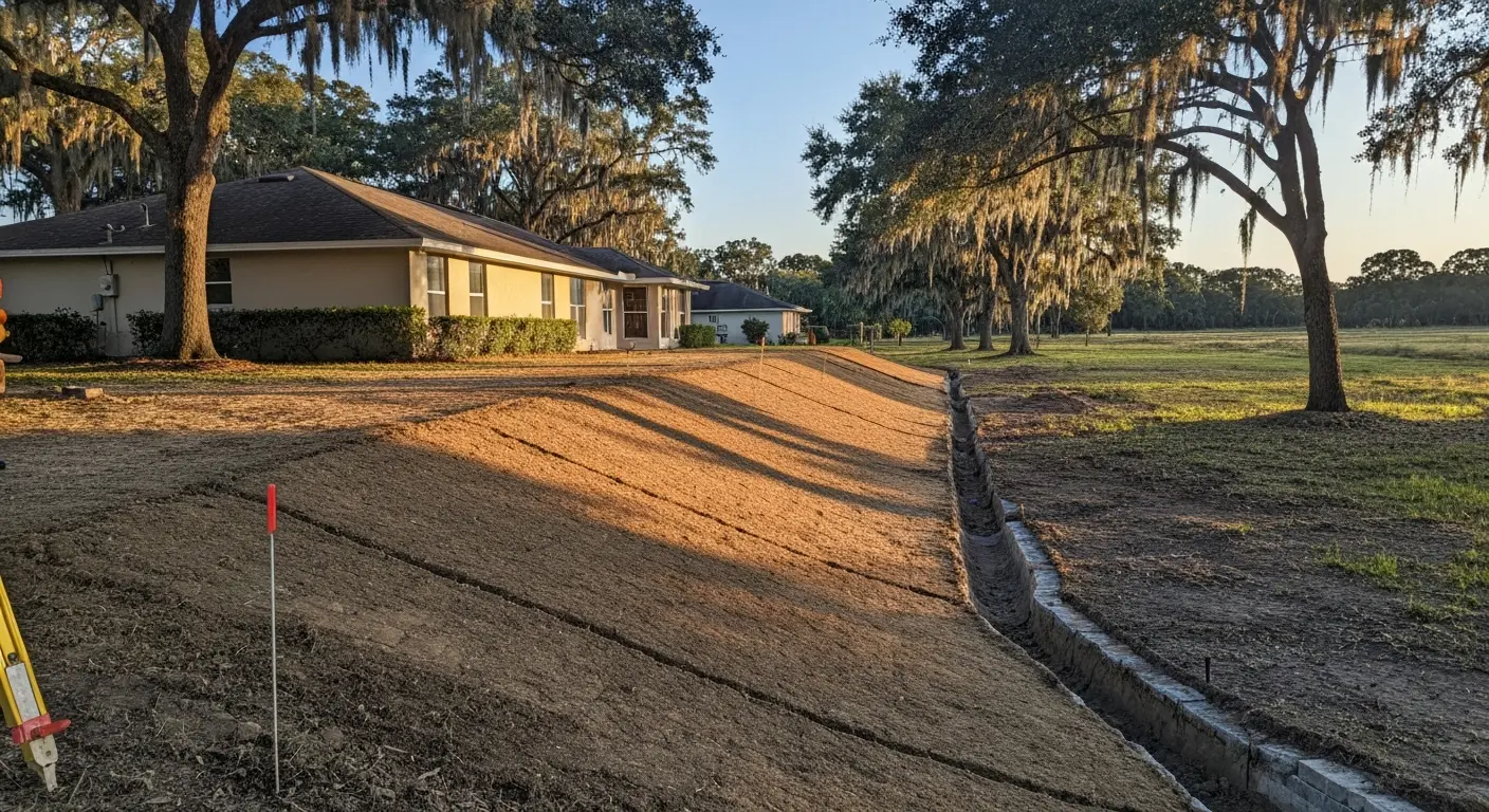 Site grading and drainage work