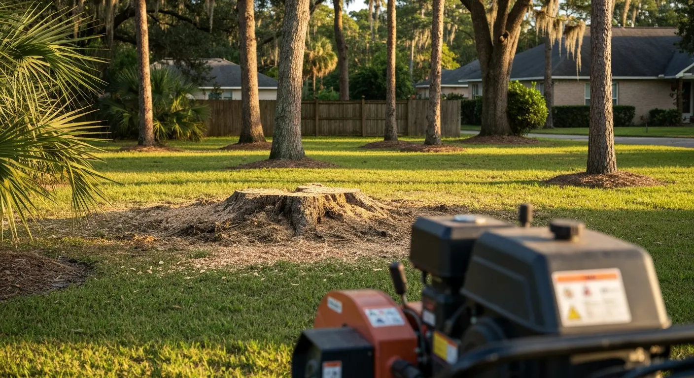 Stump grinding service