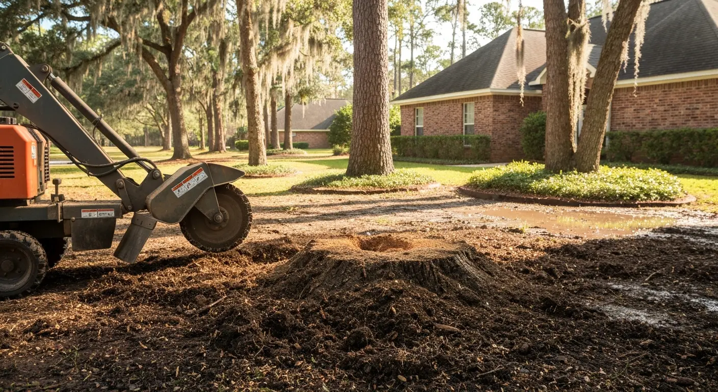 Stump grinding service