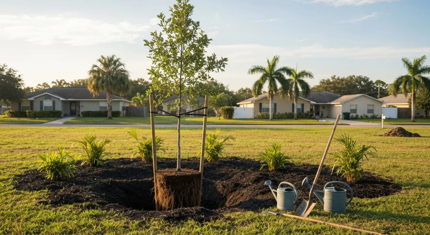 Young tree planting in Orlando