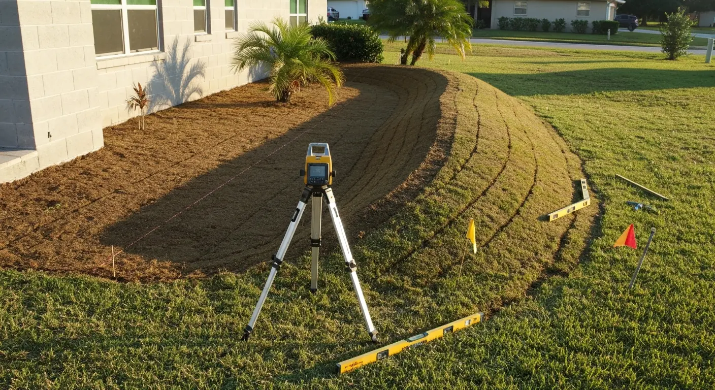 Drainage grading in Orlando