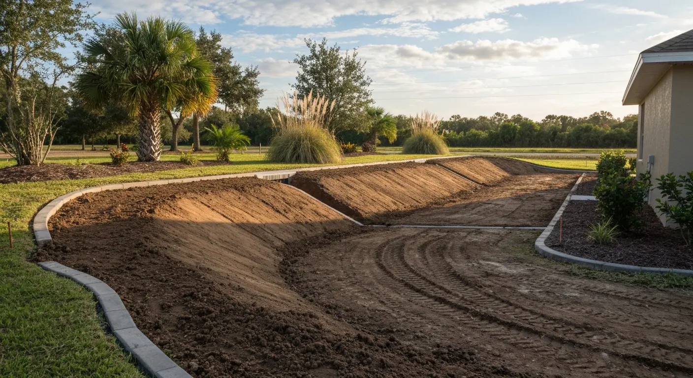 Grading and drainage work