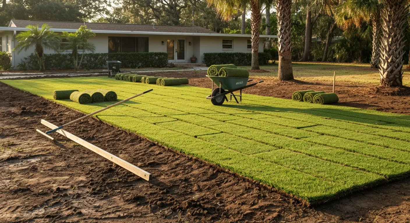 Lawn and sod installation