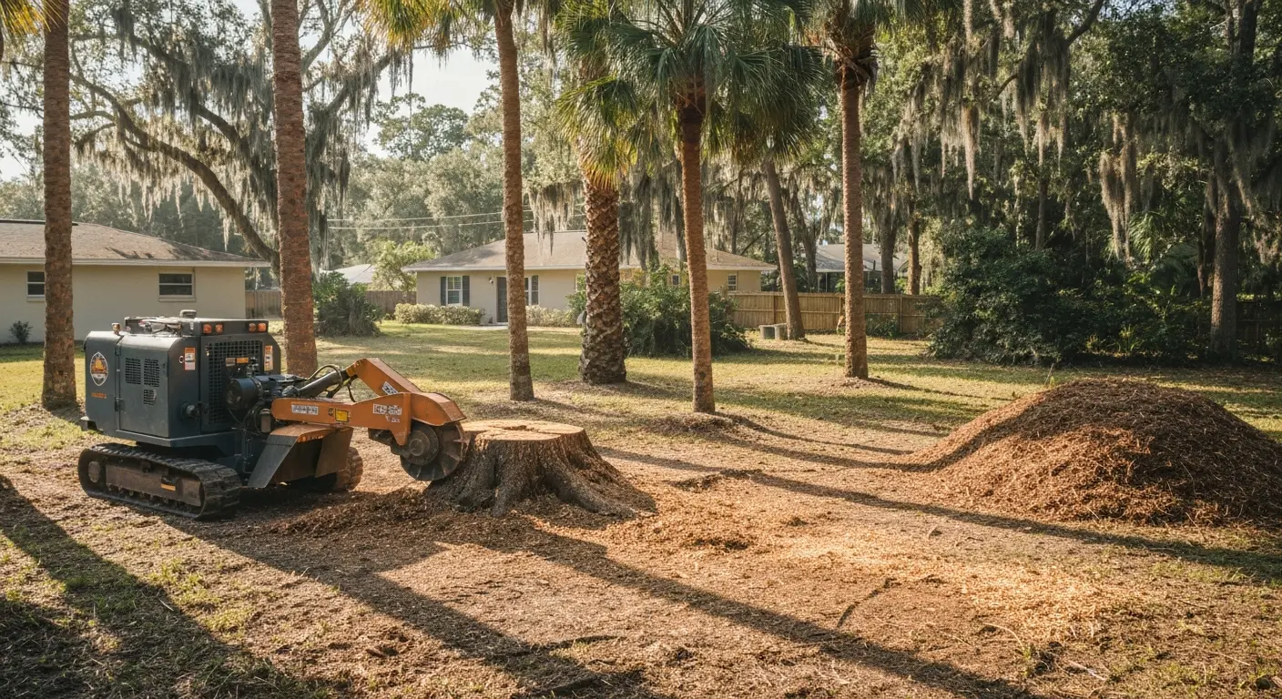 Stump grinding service in Orlando