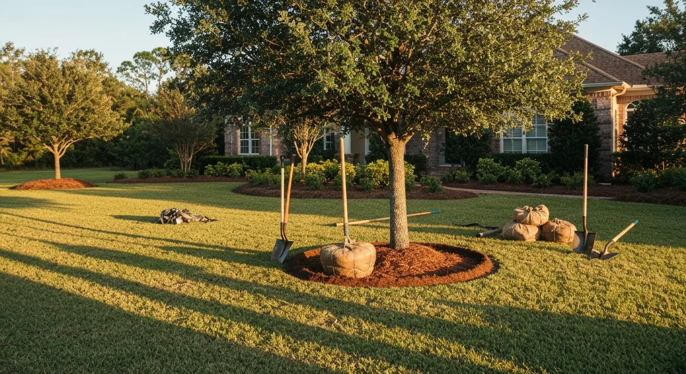 Residential tree planting