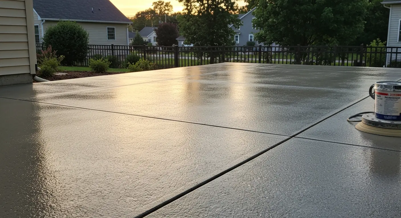 Polished concrete patio