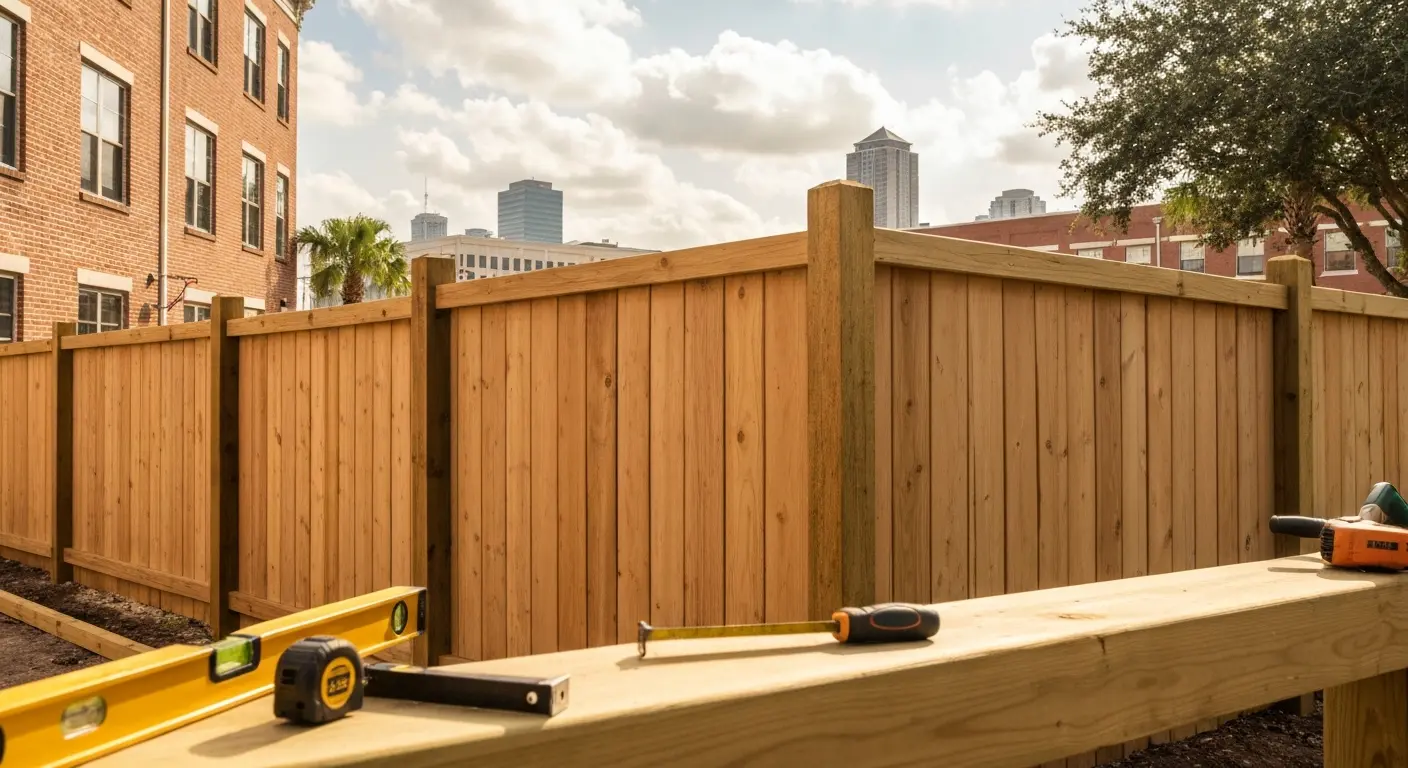 Privacy fence installation