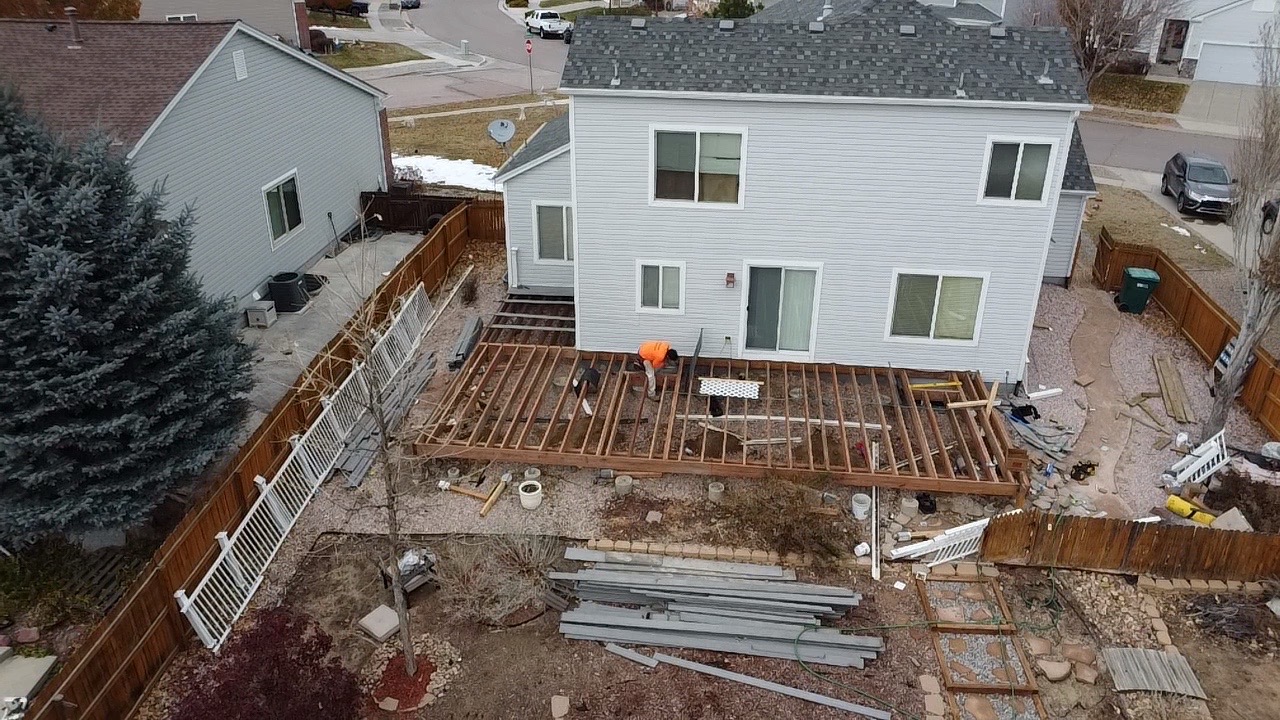 Multi-Tier Trex Deck & Modern Railings