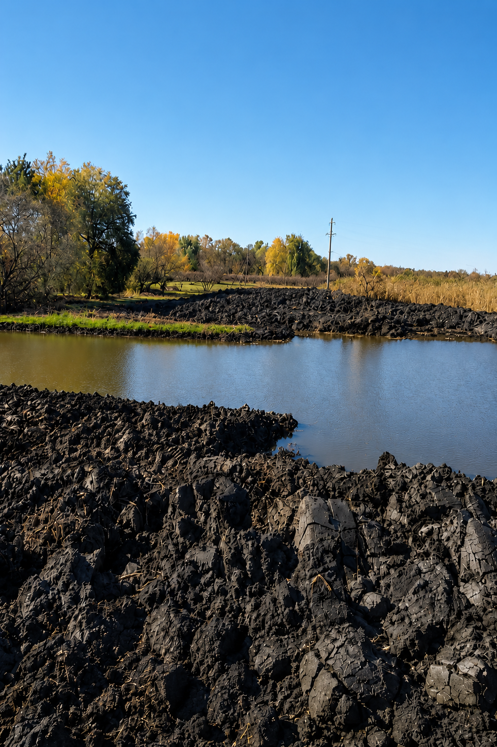 Evansville Retention Pond cleaning