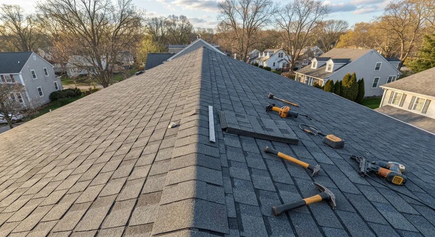 Roof repair work