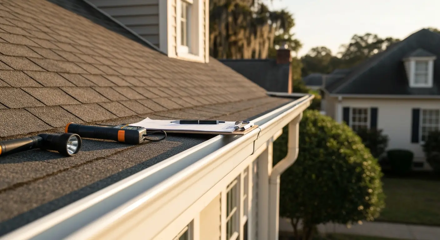 Roof and gutter inspection