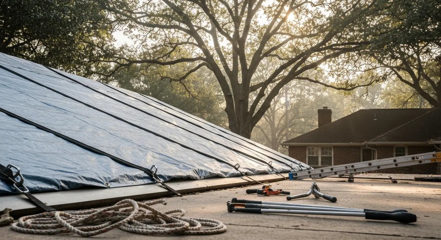Emergency roof tarping in Memphis