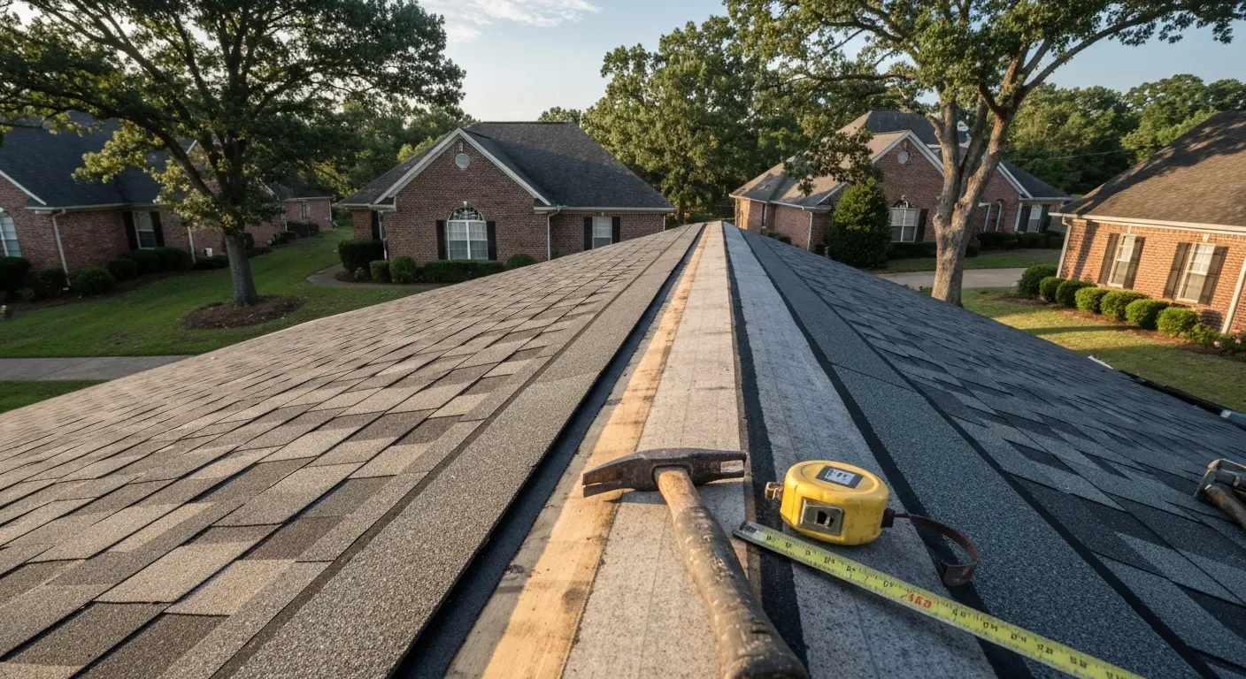 Roof repair work
