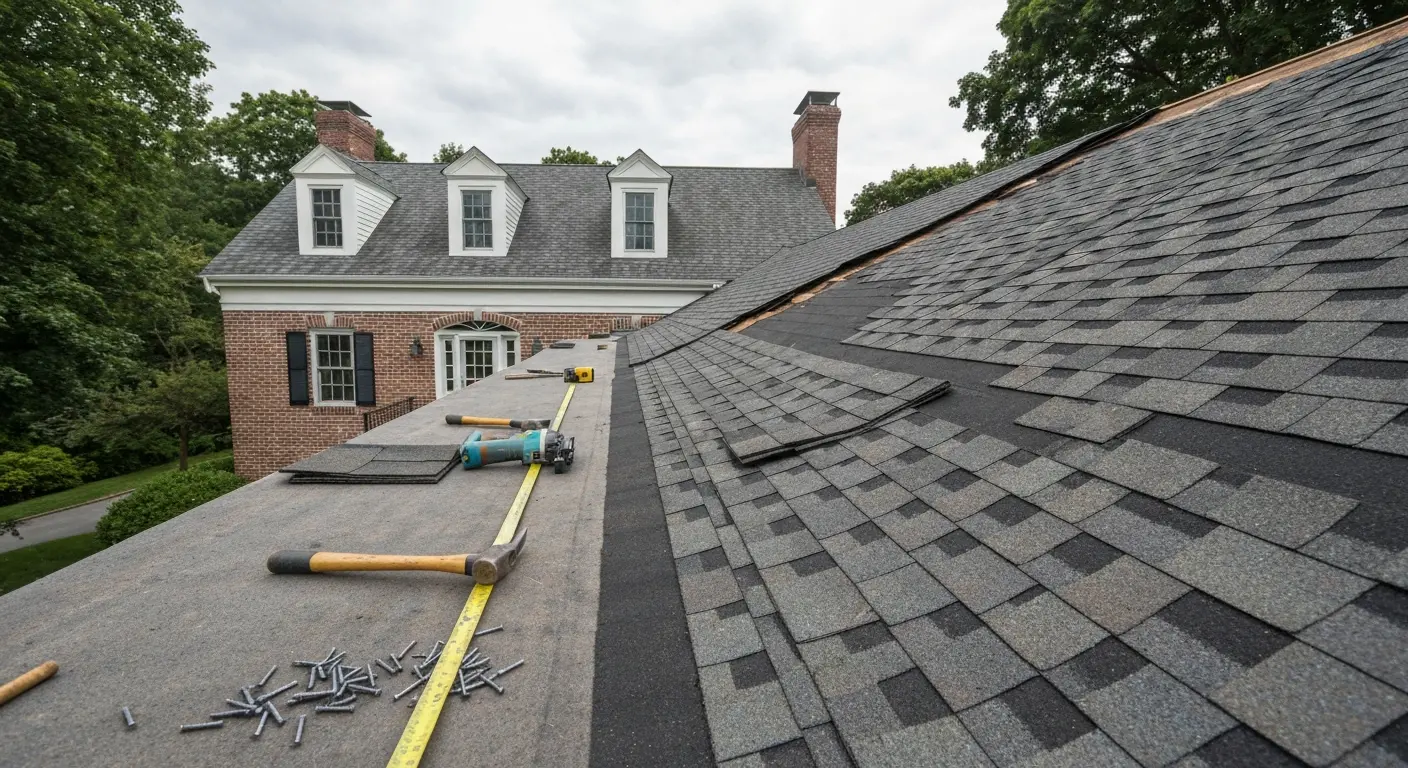 Roof repair work