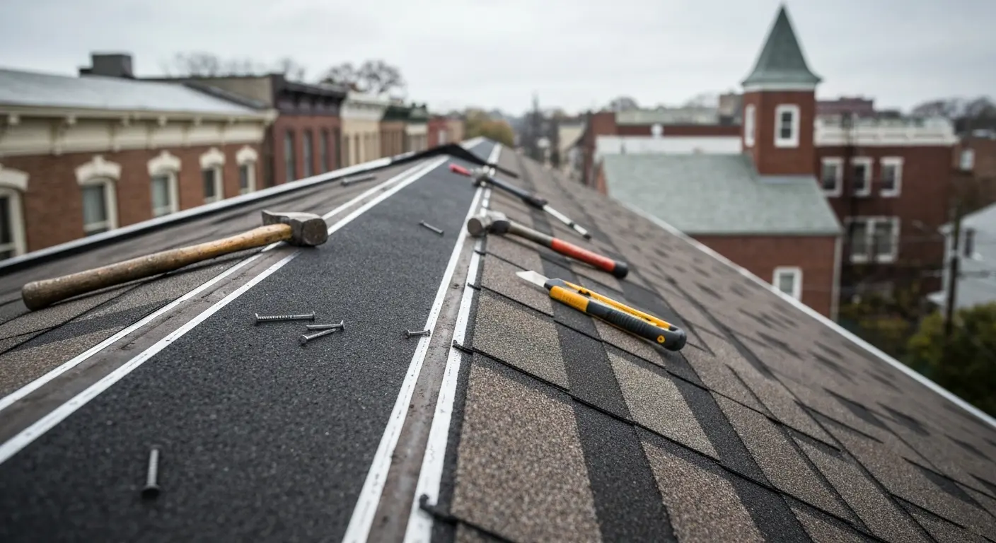 Roof repair work