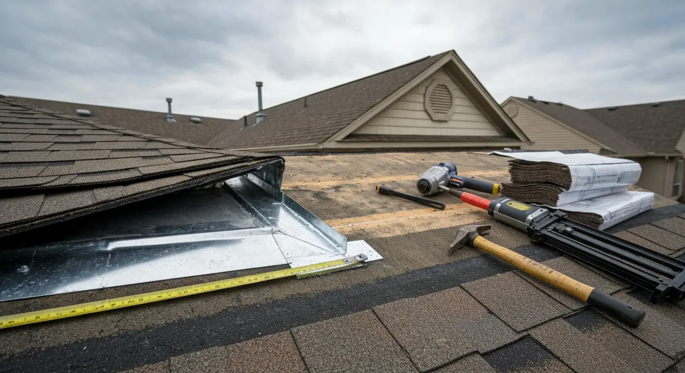 Roof repair work