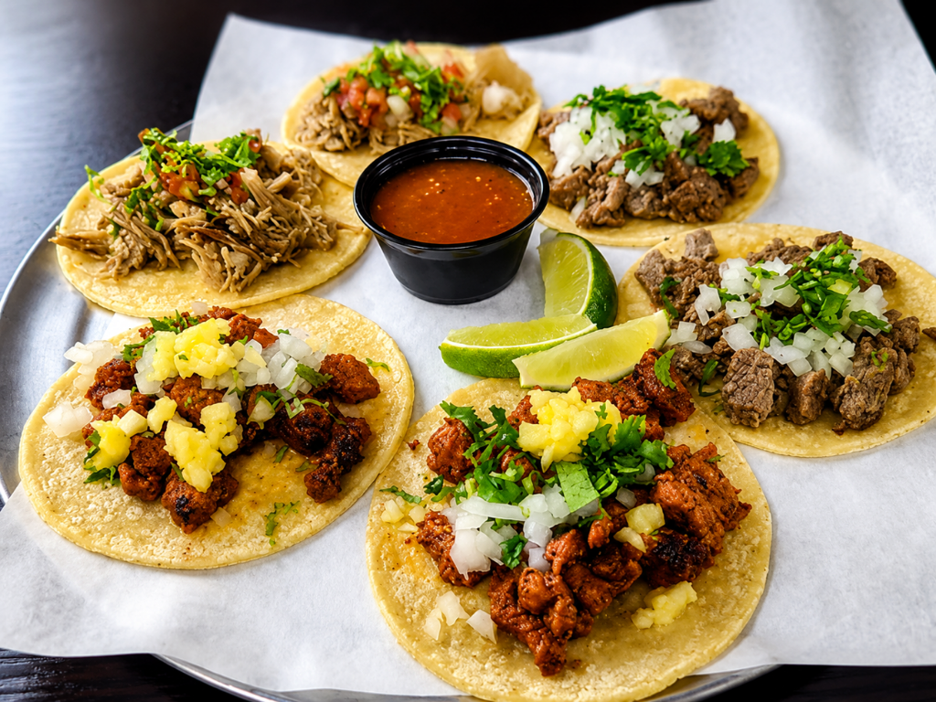 Mexican street tacos at Taqueria Cuevas