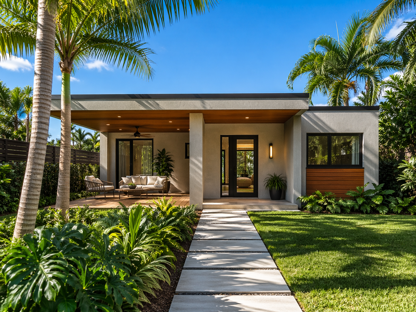 New home construction Miami Florida modern