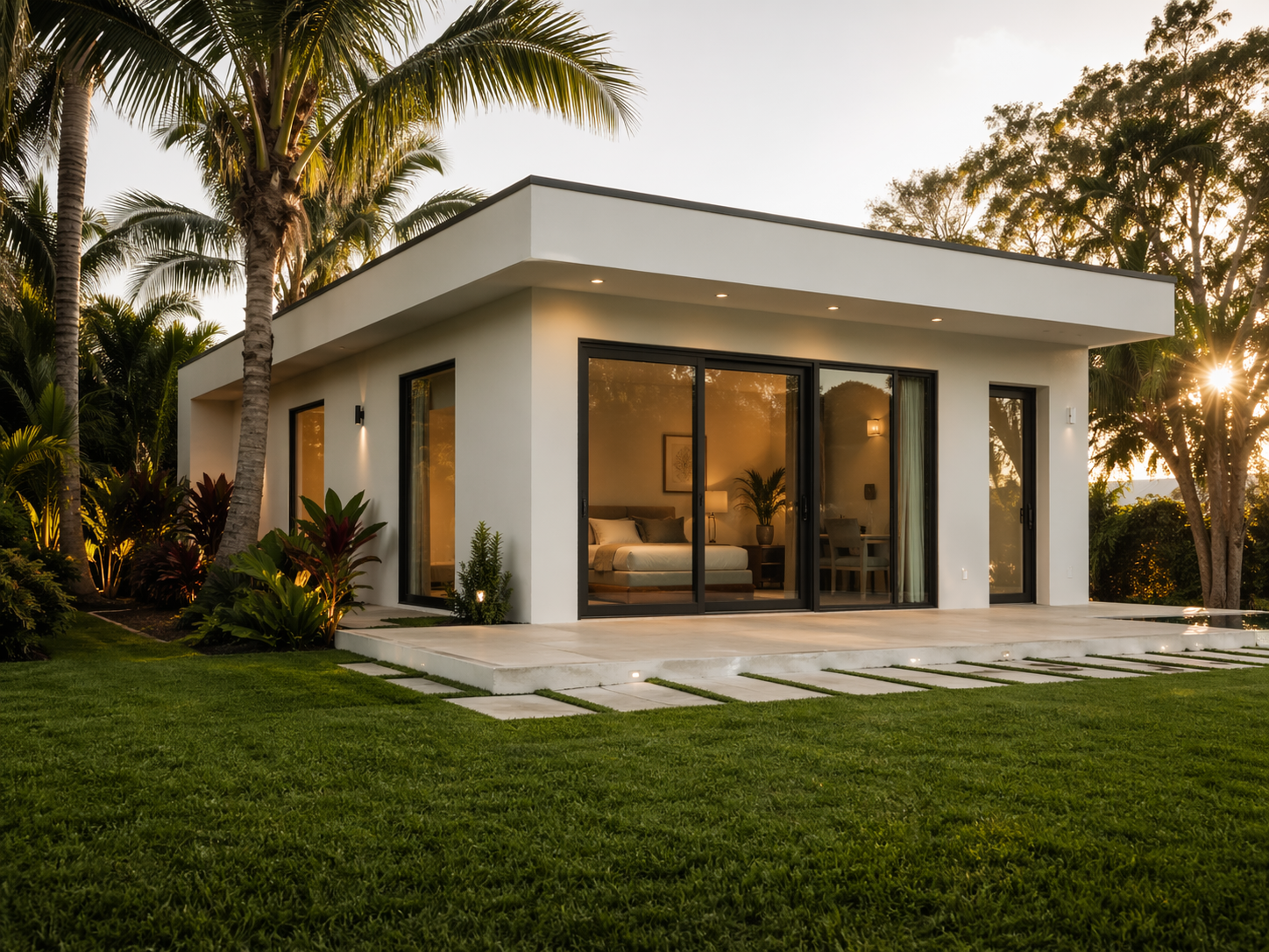 Modern ADU guest house built by Iron Constructor Corp in South Florida