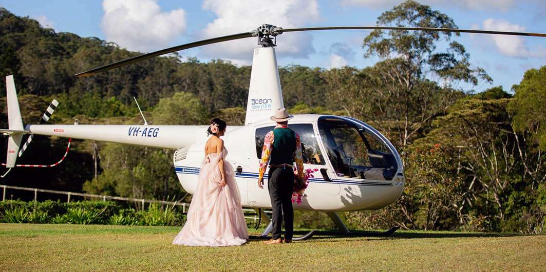 Helicopter weddings and elopements Sunshine Coast