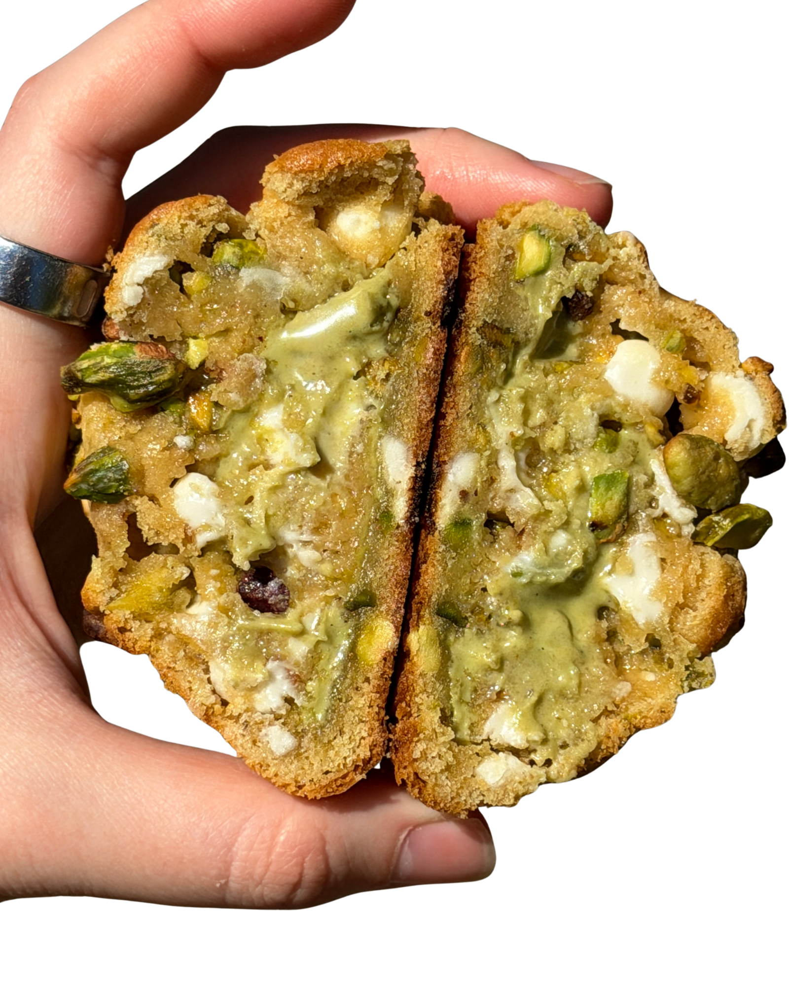 Sweet Pistachio cookie with pistachio cream filling