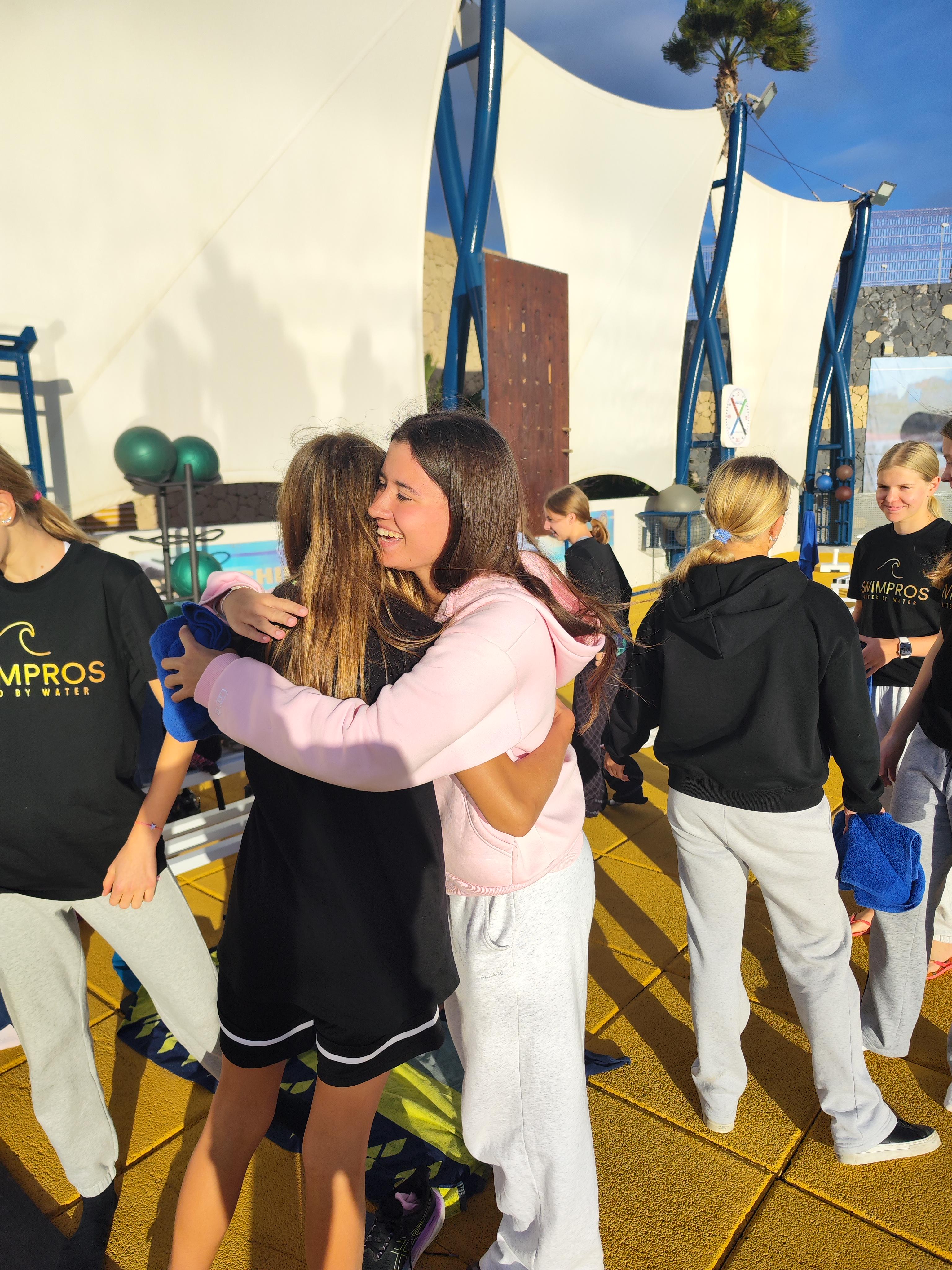 SwimPros camp — group on deck