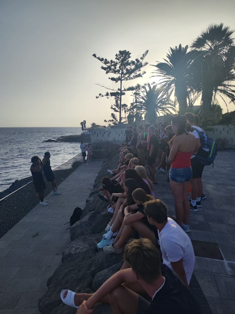 The squad on the rocks at sunset, Tenerife