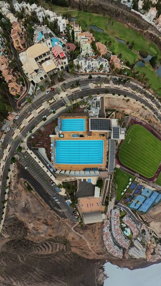 The 50m pool at Tenerife Top Training from above