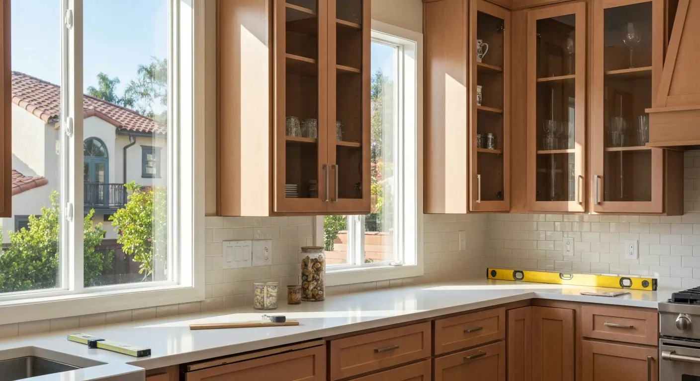 Custom cabinet installation