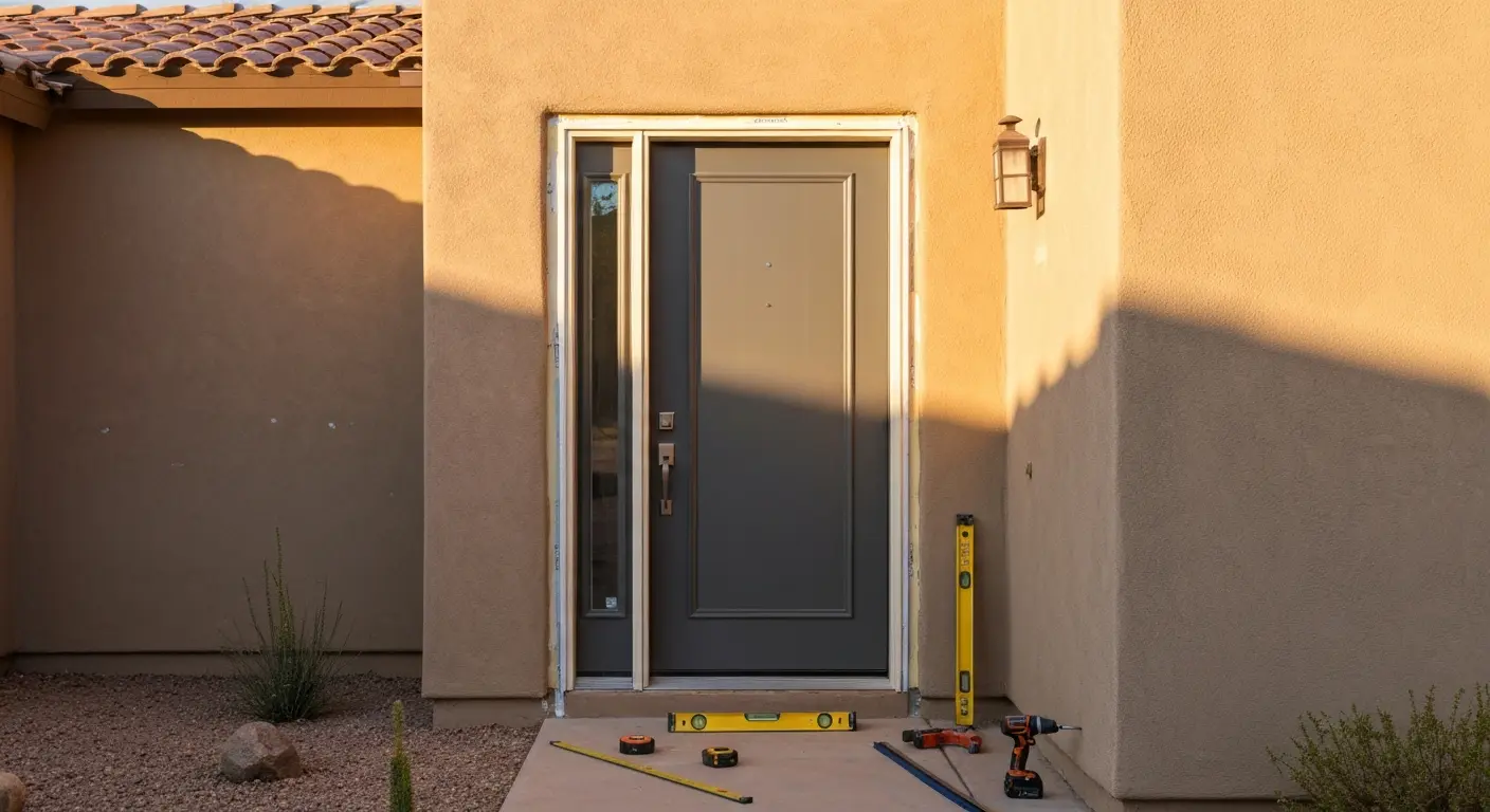 Entry door installation