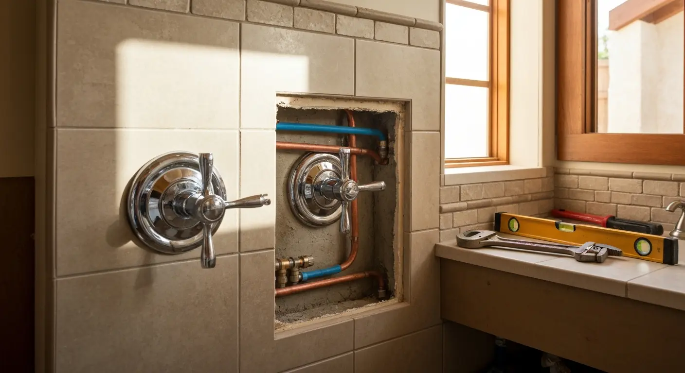 Shower plumbing installation