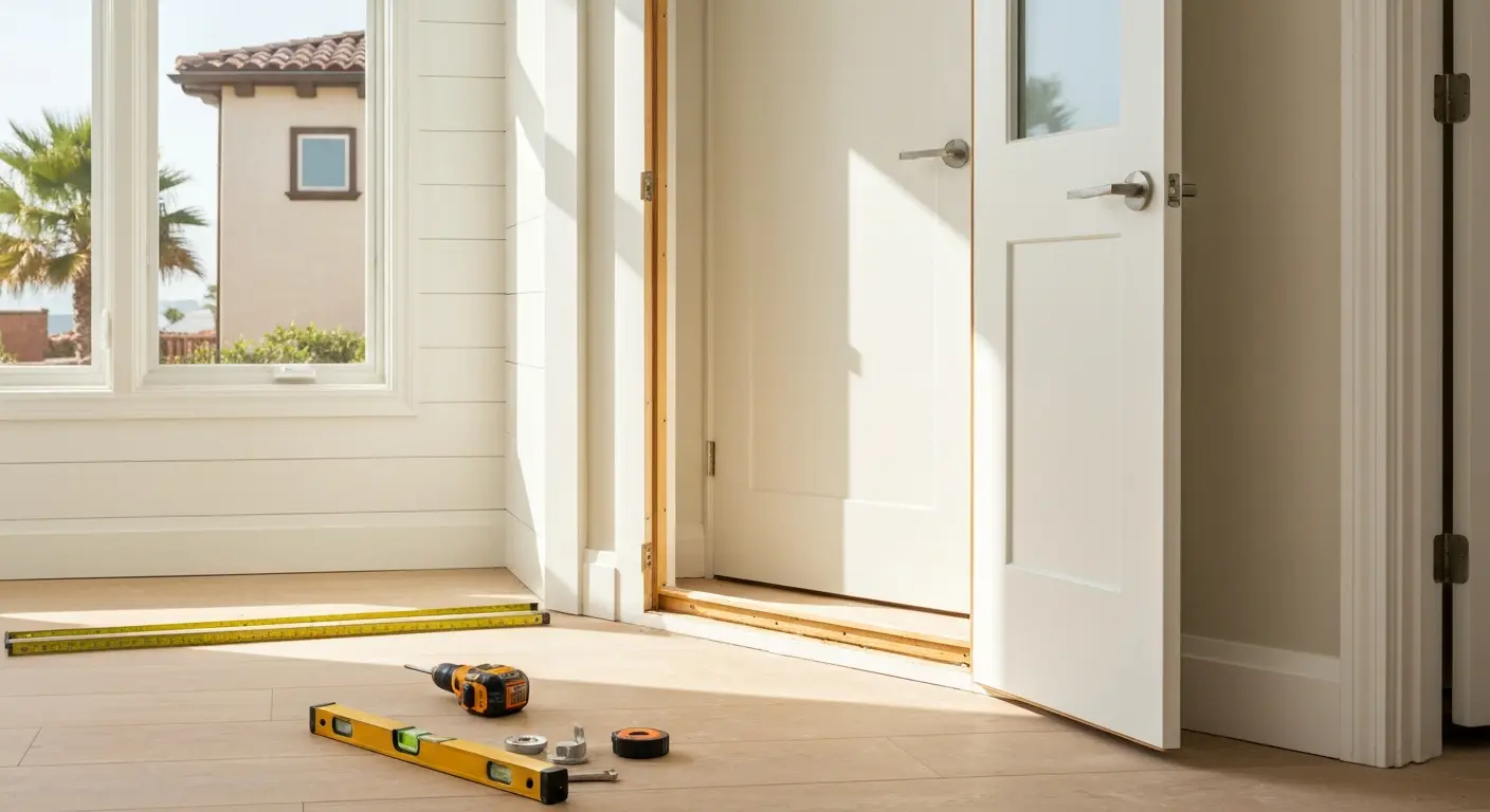 Interior door installation