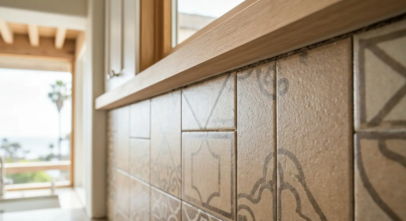 Custom patterned backsplash tiles