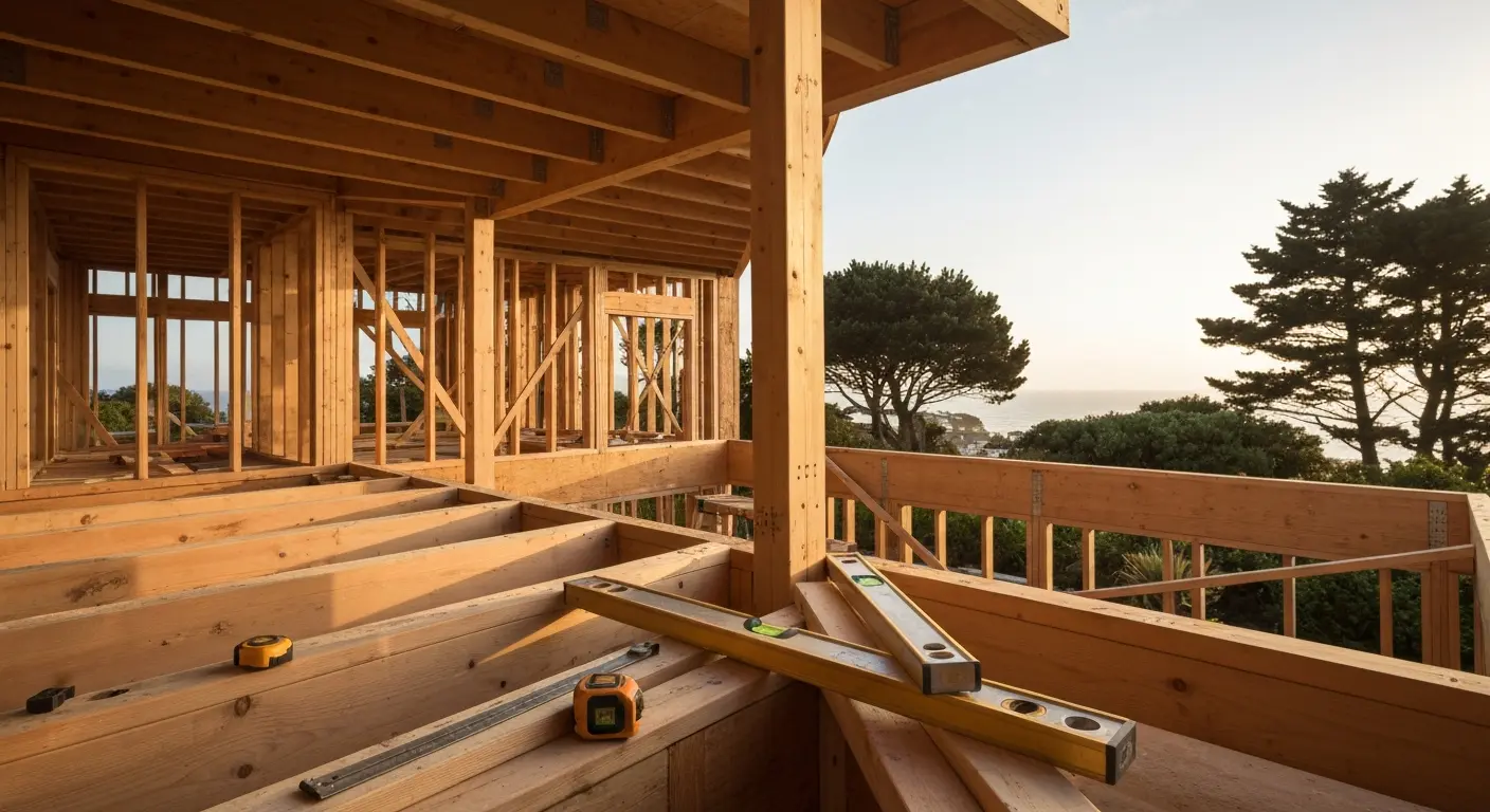 Framing services for coastal home addition