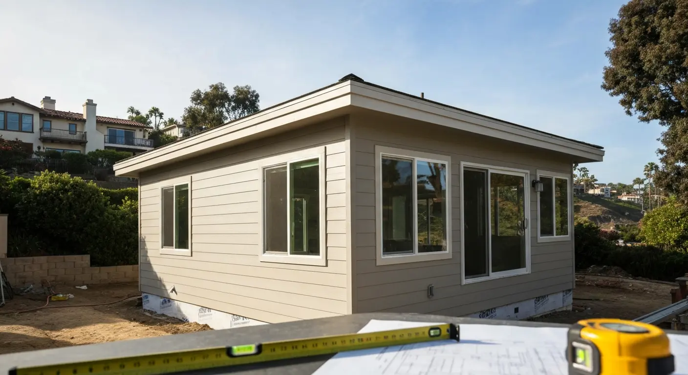 Home addition construction in Solana Beach